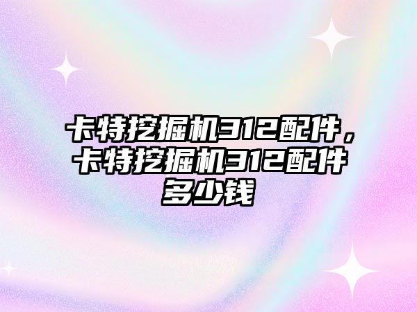 卡特挖掘機312配件，卡特挖掘機312配件多少錢