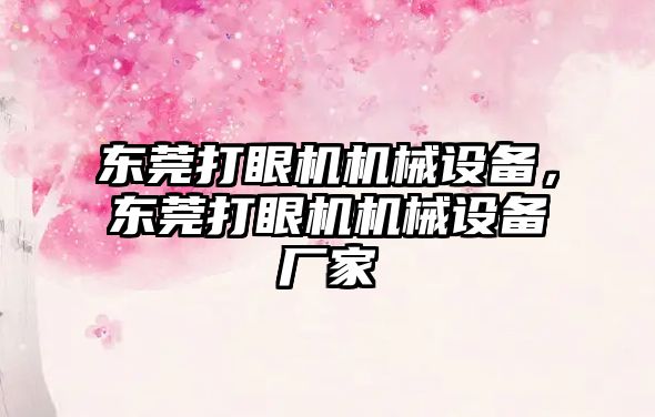 東莞打眼機機械設(shè)備，東莞打眼機機械設(shè)備廠家