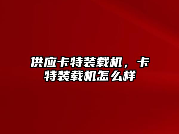 供應(yīng)卡特裝載機(jī)，卡特裝載機(jī)怎么樣