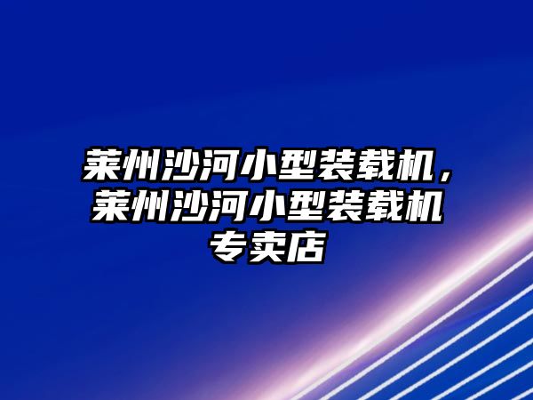 萊州沙河小型裝載機(jī)，萊州沙河小型裝載機(jī)專賣店