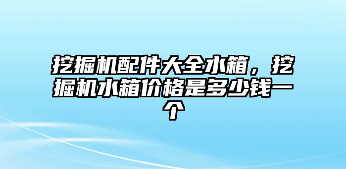 挖掘機配件大全水箱，挖掘機水箱價格是多少錢一個