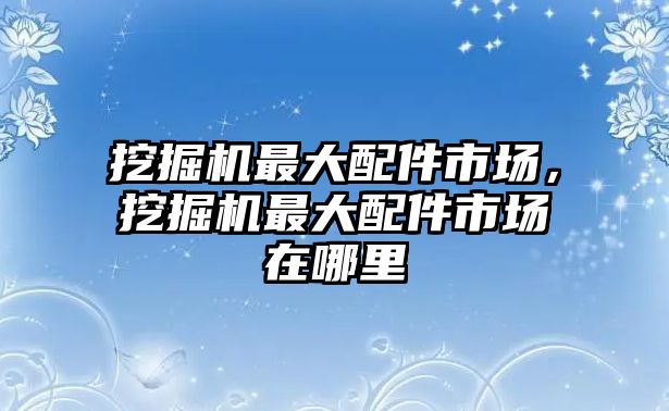 挖掘機最大配件市場，挖掘機最大配件市場在哪里