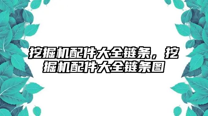 挖掘機配件大全鏈條，挖掘機配件大全鏈條圖