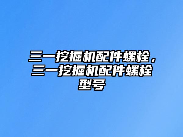 三一挖掘機(jī)配件螺栓，三一挖掘機(jī)配件螺栓型號