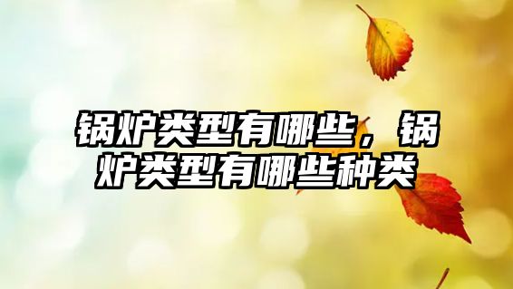 鍋爐類(lèi)型有哪些，鍋爐類(lèi)型有哪些種類(lèi)