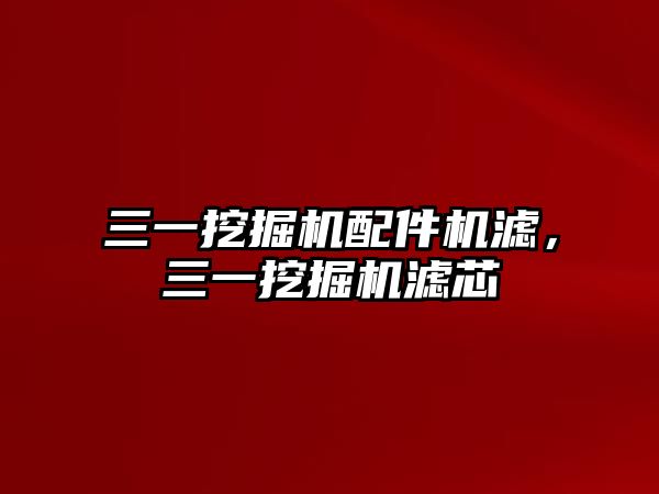 三一挖掘機配件機濾，三一挖掘機濾芯