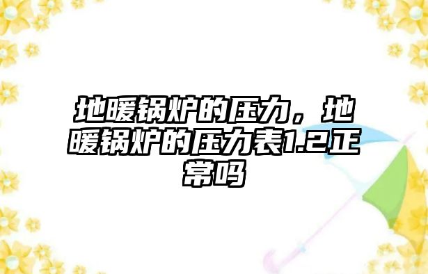 地暖鍋爐的壓力，地暖鍋爐的壓力表1.2正常嗎