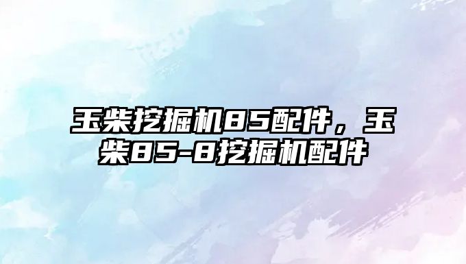 玉柴挖掘機(jī)85配件，玉柴85-8挖掘機(jī)配件