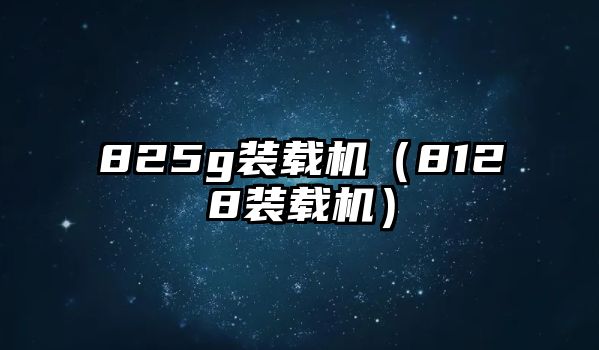825g裝載機(jī)（8128裝載機(jī)）