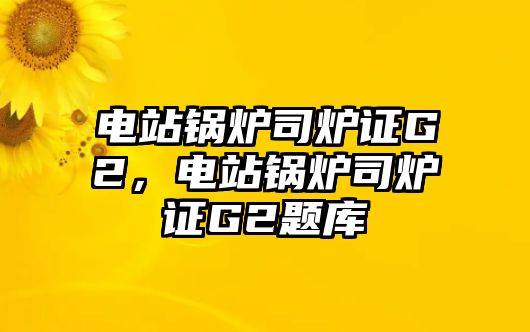 電站鍋爐司爐證G2，電站鍋爐司爐證G2題庫