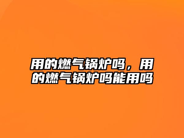 用的燃?xì)忮仩t嗎，用的燃?xì)忮仩t嗎能用嗎