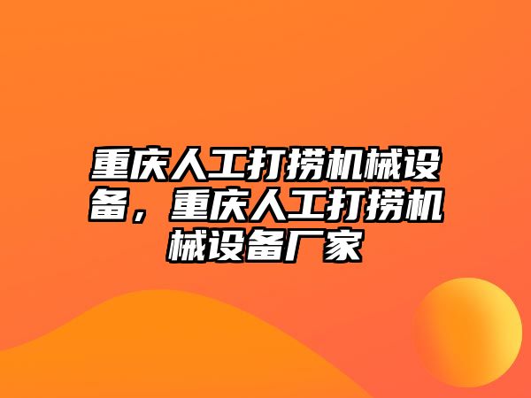 重慶人工打撈機械設備，重慶人工打撈機械設備廠家