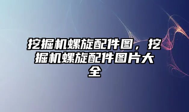 挖掘機螺旋配件圖，挖掘機螺旋配件圖片大全