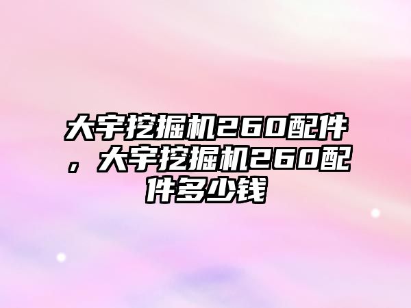 大宇挖掘機260配件，大宇挖掘機260配件多少錢