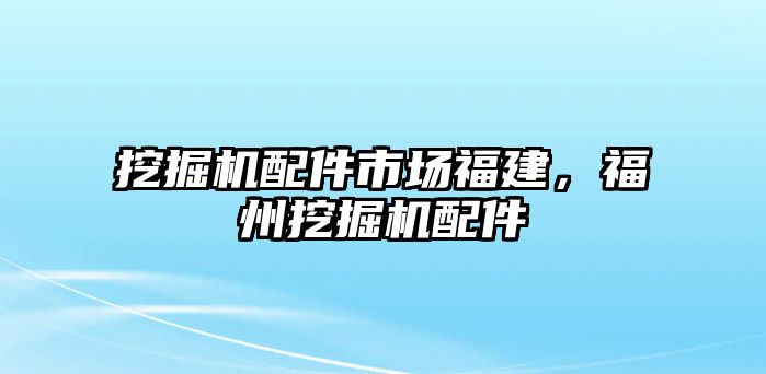 挖掘機配件市場福建，福州挖掘機配件