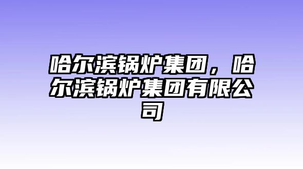 哈爾濱鍋爐集團，哈爾濱鍋爐集團有限公司