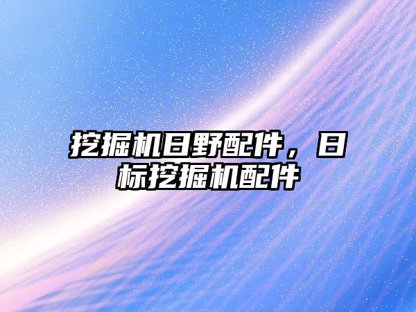 挖掘機日野配件，日標(biāo)挖掘機配件