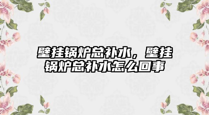 壁掛鍋爐總補水，壁掛鍋爐總補水怎么回事