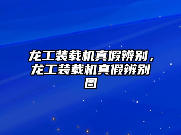 龍工裝載機真假辨別，龍工裝載機真假辨別圖