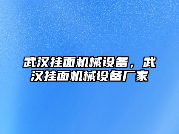 武漢掛面機(jī)械設(shè)備，武漢掛面機(jī)械設(shè)備廠家