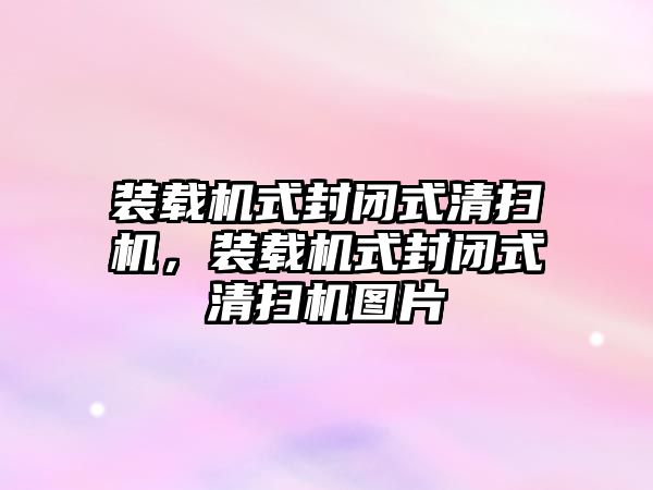 裝載機式封閉式清掃機，裝載機式封閉式清掃機圖片