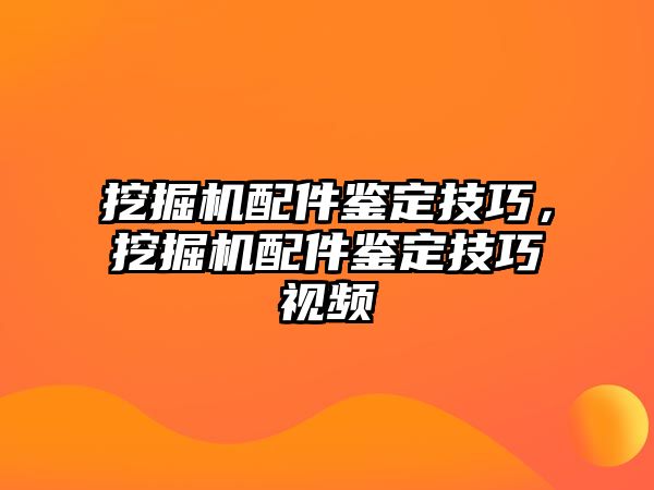 挖掘機(jī)配件鑒定技巧，挖掘機(jī)配件鑒定技巧視頻