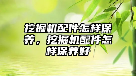 挖掘機配件怎樣保養(yǎng)，挖掘機配件怎樣保養(yǎng)好