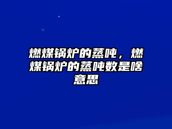 燃煤鍋爐的蒸噸，燃煤鍋爐的蒸噸數(shù)是啥意思