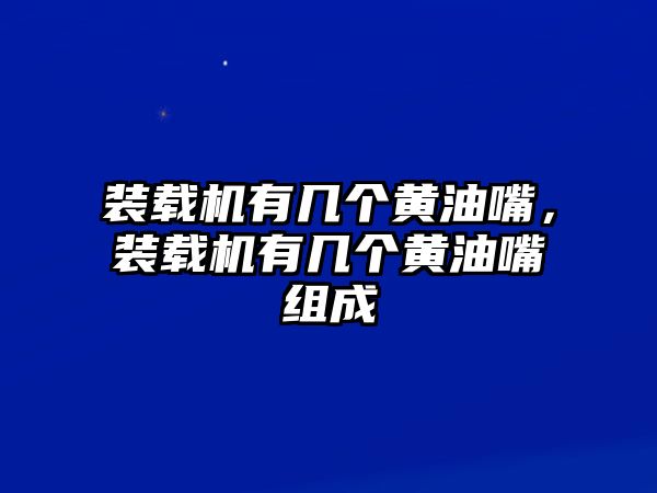 裝載機有幾個黃油嘴，裝載機有幾個黃油嘴組成