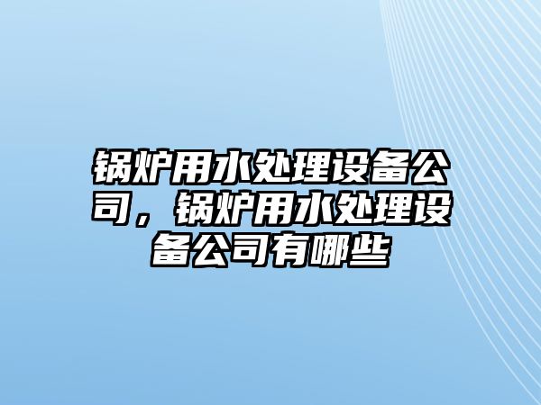 鍋爐用水處理設備公司，鍋爐用水處理設備公司有哪些