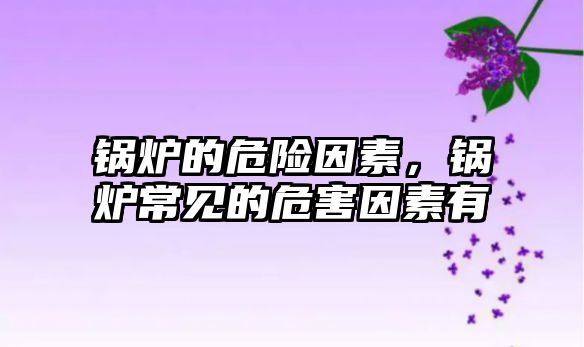 鍋爐的危險(xiǎn)因素，鍋爐常見的危害因素有