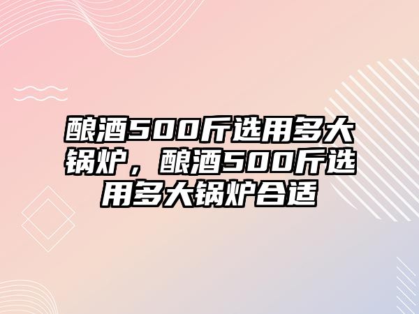 釀酒500斤選用多大鍋爐，釀酒500斤選用多大鍋爐合適