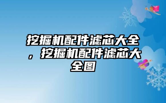 挖掘機配件濾芯大全，挖掘機配件濾芯大全圖