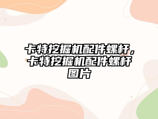 卡特挖掘機配件螺桿，卡特挖掘機配件螺桿圖片