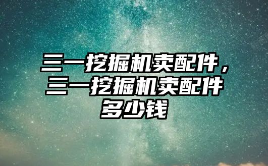 三一挖掘機賣配件，三一挖掘機賣配件多少錢