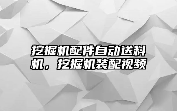 挖掘機配件自動送料機，挖掘機裝配視頻