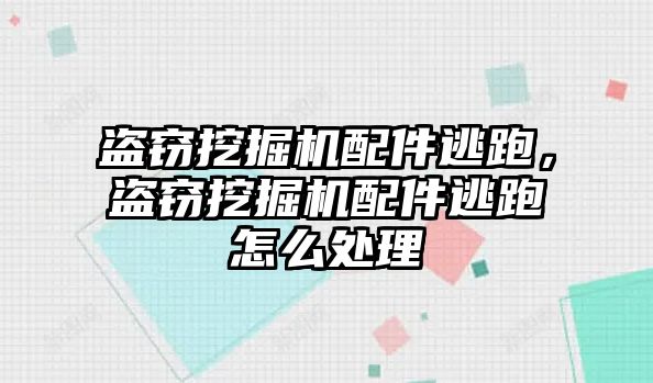 盜竊挖掘機配件逃跑，盜竊挖掘機配件逃跑怎么處理