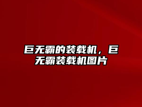 巨無(wú)霸的裝載機(jī)，巨無(wú)霸裝載機(jī)圖片