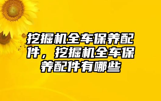 挖掘機(jī)全車保養(yǎng)配件，挖掘機(jī)全車保養(yǎng)配件有哪些