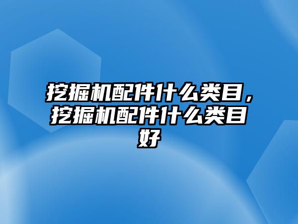 挖掘機配件什么類目，挖掘機配件什么類目好