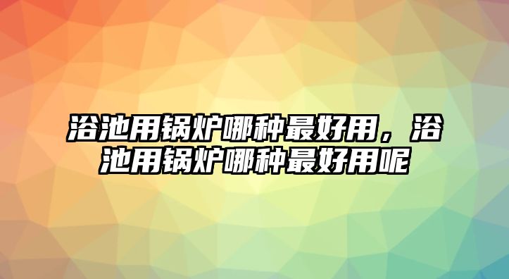 浴池用鍋爐哪種最好用，浴池用鍋爐哪種最好用呢