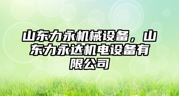 山東力永機械設(shè)備，山東力永達(dá)機電設(shè)備有限公司