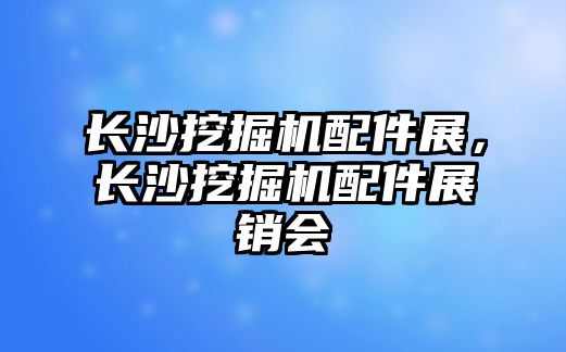 長沙挖掘機配件展，長沙挖掘機配件展銷會