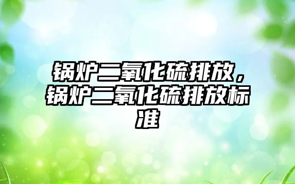 鍋爐二氧化硫排放，鍋爐二氧化硫排放標(biāo)準(zhǔn)