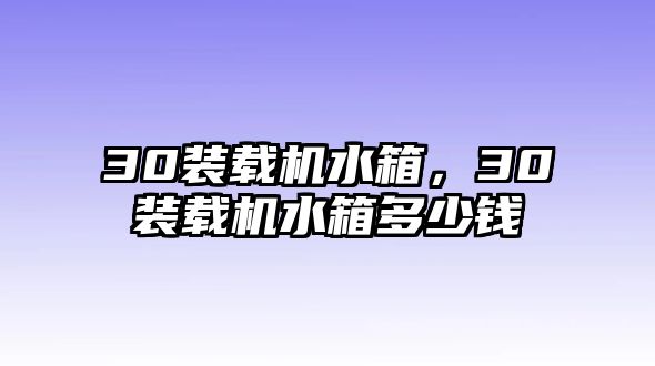 30裝載機(jī)水箱，30裝載機(jī)水箱多少錢