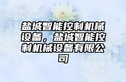 鹽城智能控制機械設備，鹽城智能控制機械設備有限公司