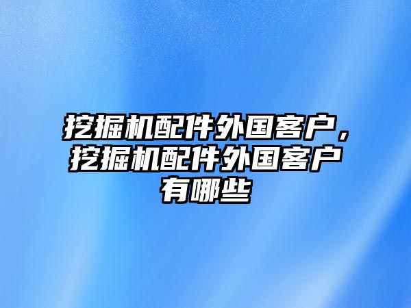 挖掘機(jī)配件外國(guó)客戶，挖掘機(jī)配件外國(guó)客戶有哪些