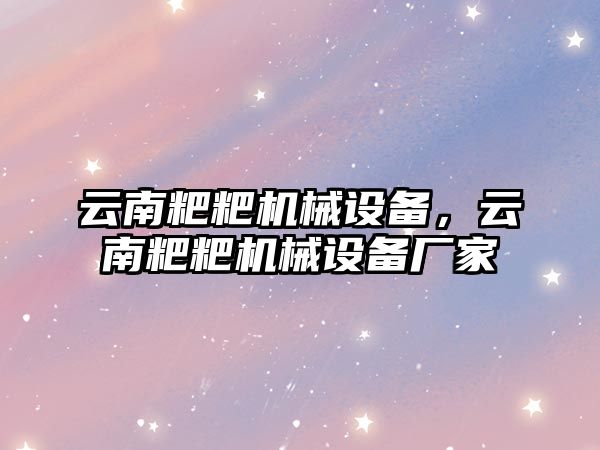 云南粑粑機械設備，云南粑粑機械設備廠家