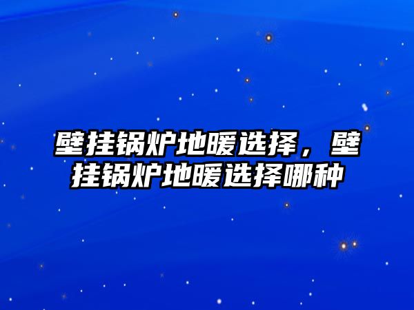 壁掛鍋爐地暖選擇，壁掛鍋爐地暖選擇哪種