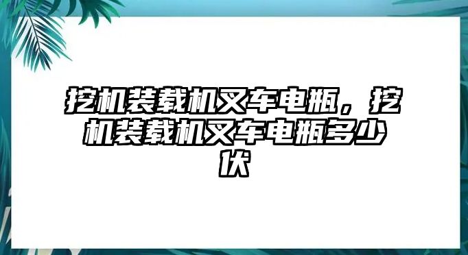 挖機裝載機叉車電瓶，挖機裝載機叉車電瓶多少伏